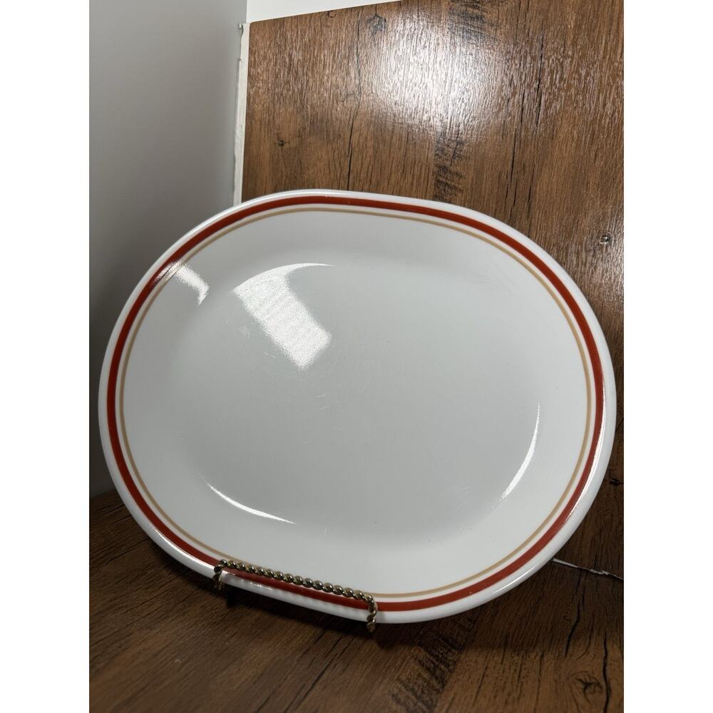 Vintage Corelle Cinnamon Chestnut Serving Platter Orange Red